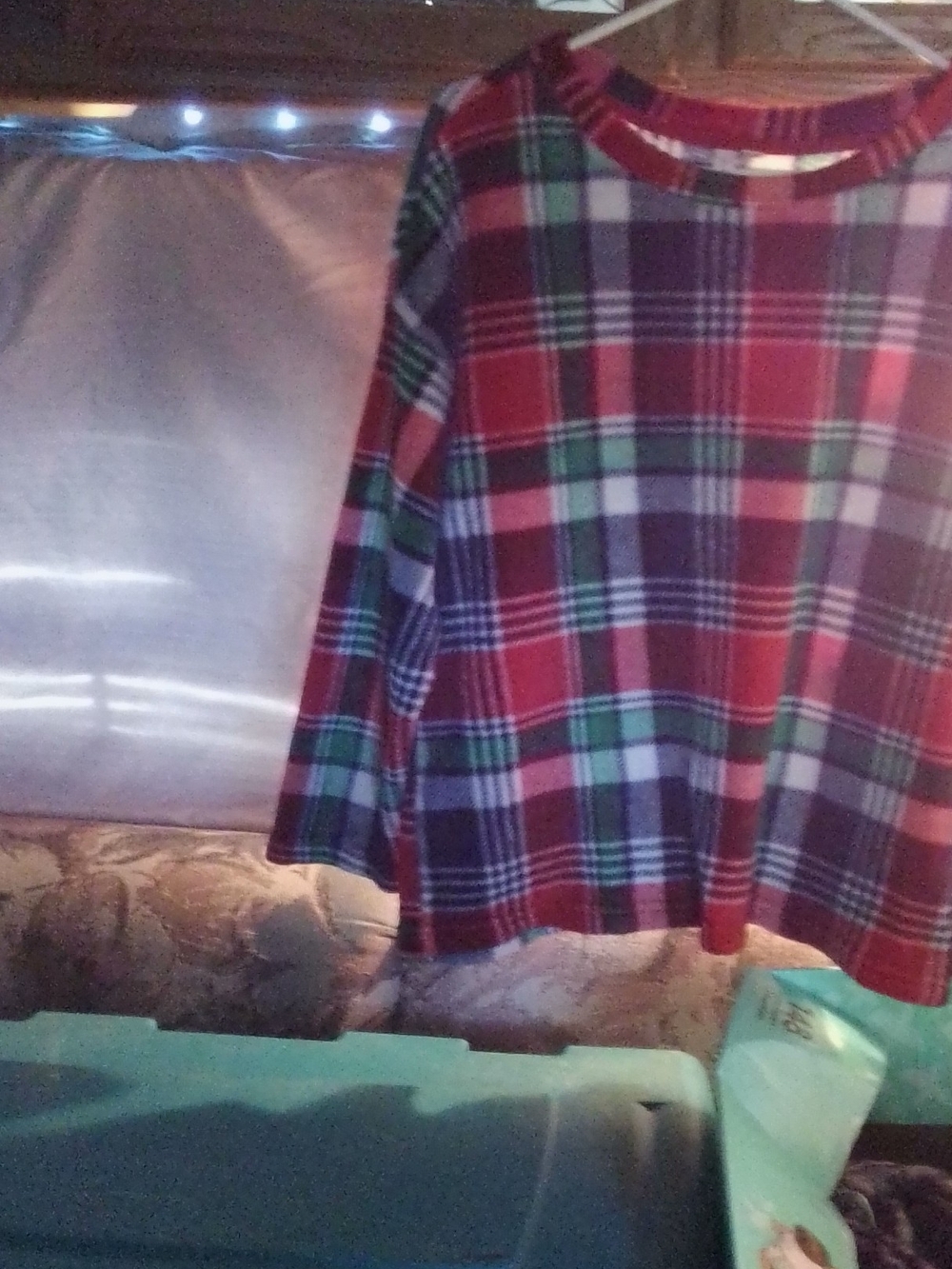 Girls' Red Plaid Long-Sleeve Crew Top - Kids Shirts & Tops